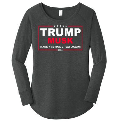 Trump Musk Make America Great Again 2024 Election Women's Perfect Tri Tunic Long Sleeve Shirt