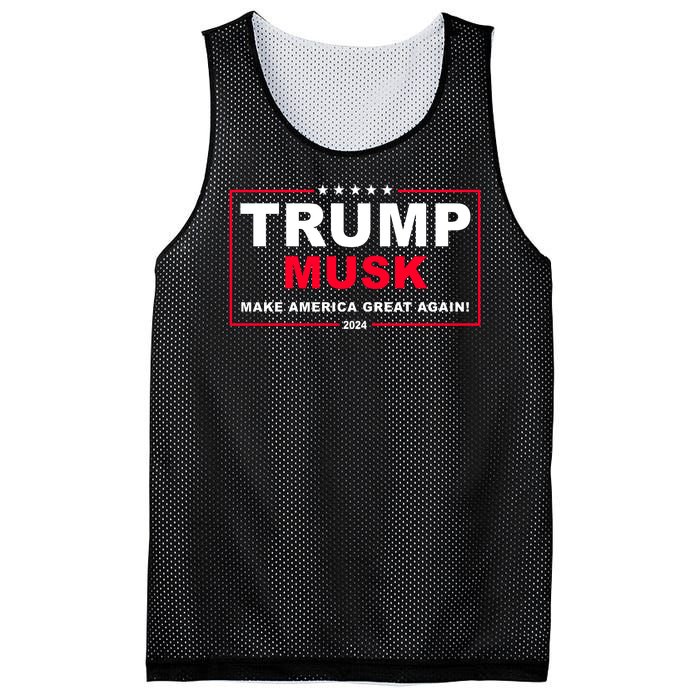 Trump Musk Make America Great Again 2024 Election Mesh Reversible Basketball Jersey Tank