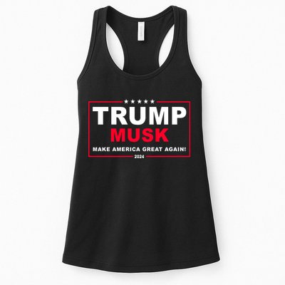Trump Musk Make America Great Again 2024 Election Womens Tank Top