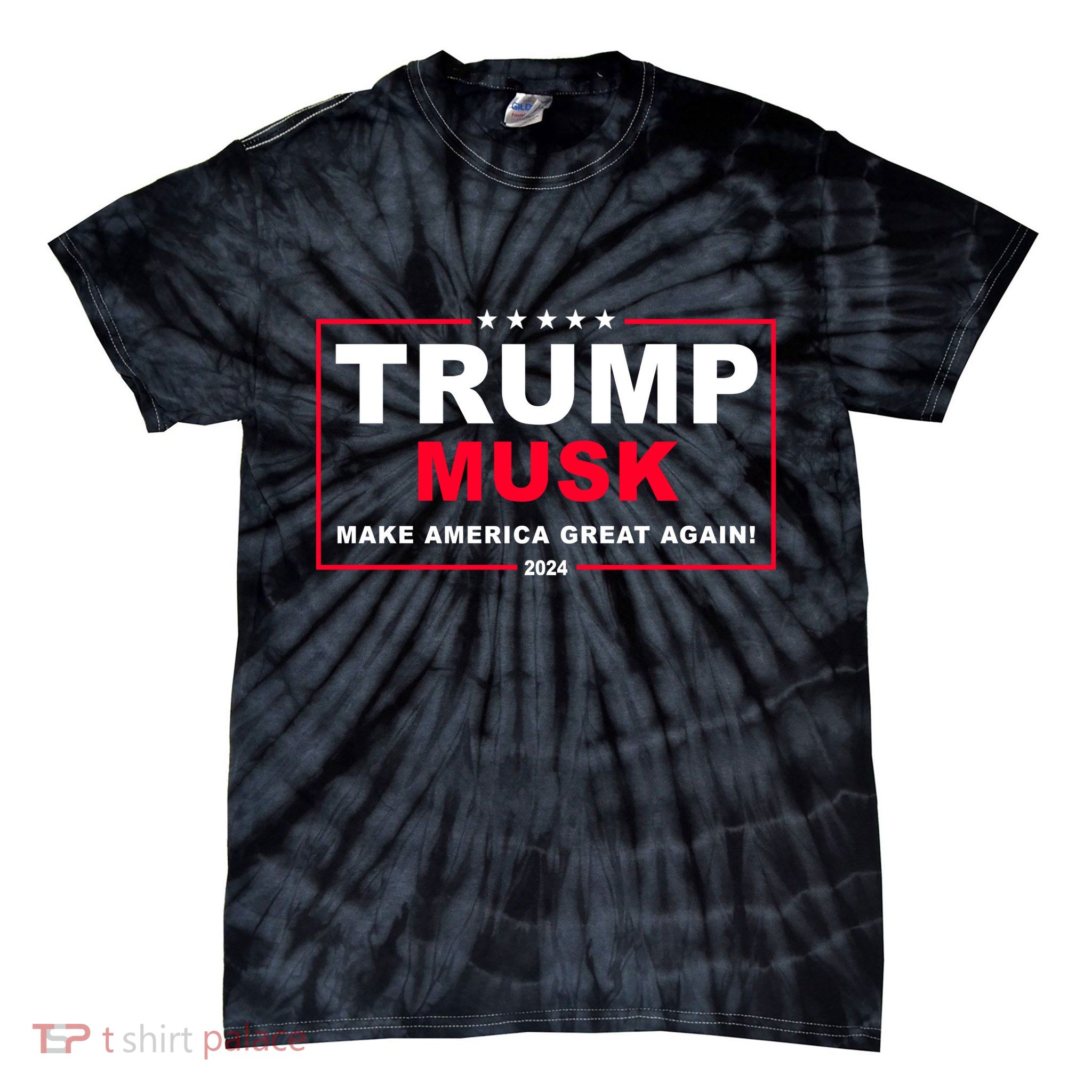 Trump Musk Make America Great Again 2024 Election Tie-Dye T-Shirt