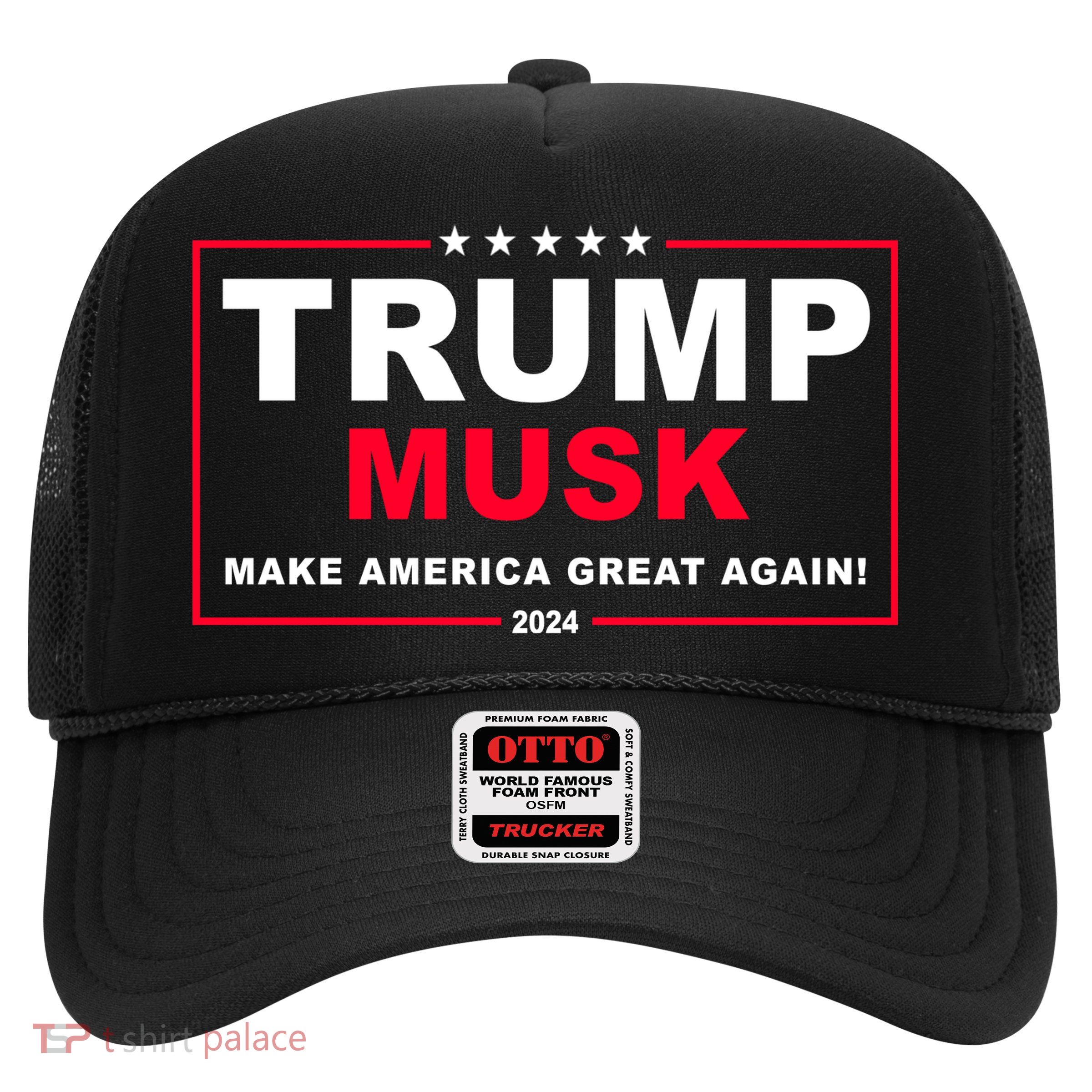 Trump Musk Make America Great Again 2024 Election Trucker Hat