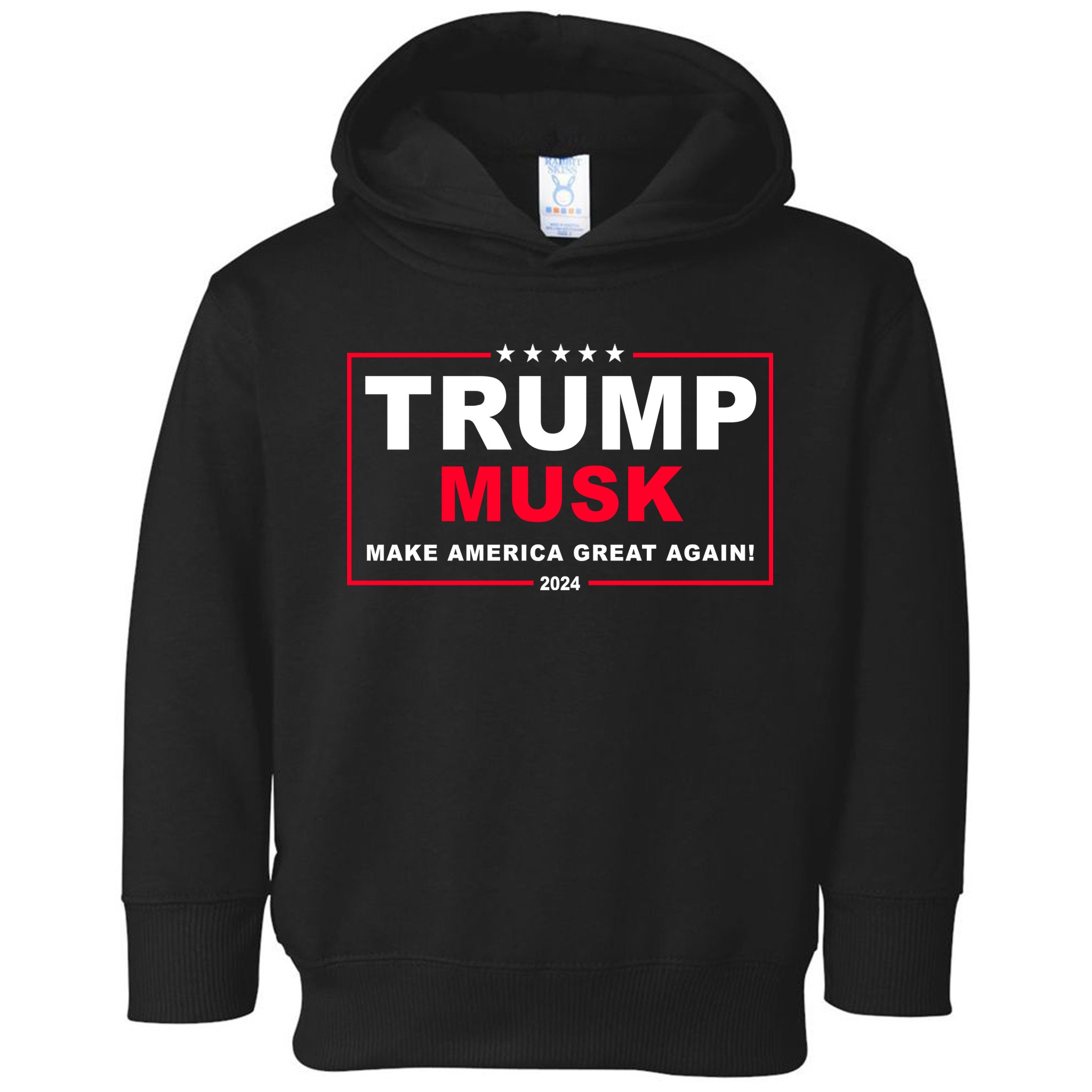 Trump Musk Make America Great Again 2024 Election Toddler Hoodie