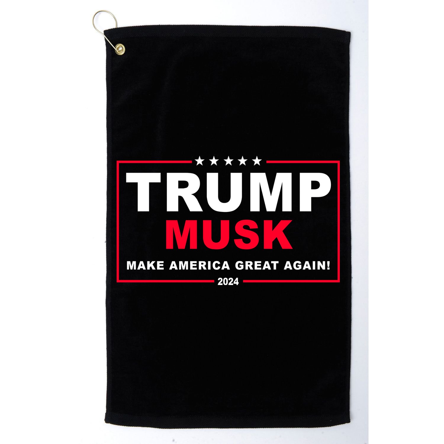 Trump Musk Make America Great Again 2024 Election Golf Towel