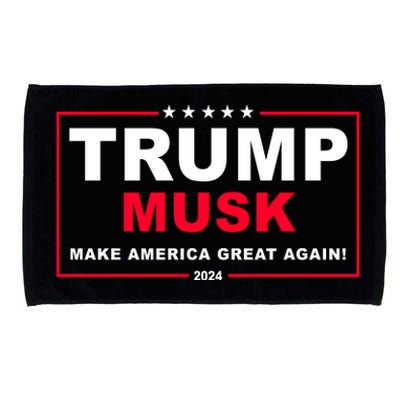 Trump Musk Make America Great Again 2024 Election Microfiber Hand Towel