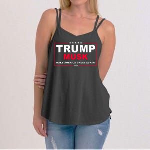 Trump Musk Make America Great Again 2024 Election Women's Strappy Tank