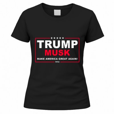 Trump Musk Make America Great Again 2024 Election Women's T-Shirt