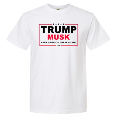 Trump Musk Make America Great Again 2024 Election Garment-Dyed Heavyweight T-Shirt