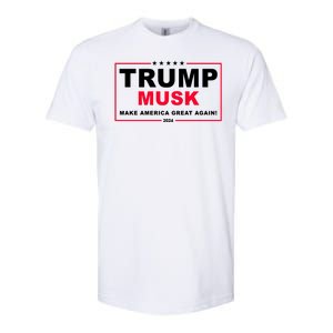 Trump Musk Make America Great Again 2024 Election Softstyle CVC T-Shirt