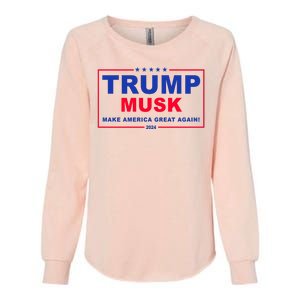 Trump Musk Make America Great Again 2024 Political Womens California Wash Sweatshirt