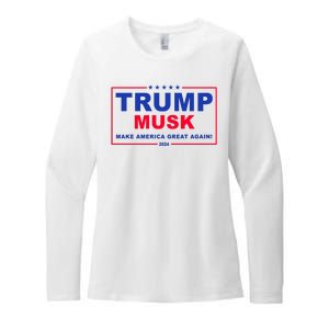 Trump Musk Make America Great Again 2024 Political Womens CVC Long Sleeve Shirt