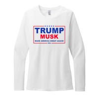 Trump Musk Make America Great Again 2024 Political Womens CVC Long Sleeve Shirt