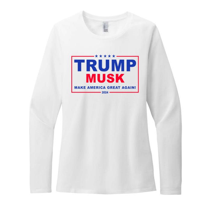 Trump Musk Make America Great Again 2024 Political Womens CVC Long Sleeve Shirt