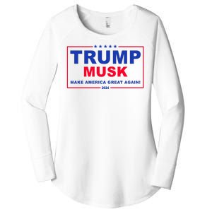 Trump Musk Make America Great Again 2024 Political Women's Perfect Tri Tunic Long Sleeve Shirt