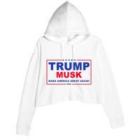 Trump Musk Make America Great Again 2024 Political Crop Fleece Hoodie