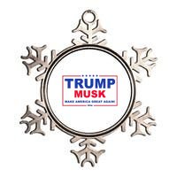 Trump Musk Make America Great Again 2024 Political Metallic Star Ornament