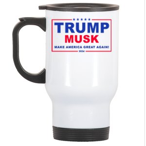 Trump Musk Make America Great Again 2024 Political Stainless Steel Travel Mug