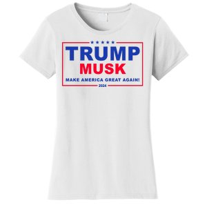 Trump Musk Make America Great Again 2024 Political Women's T-Shirt