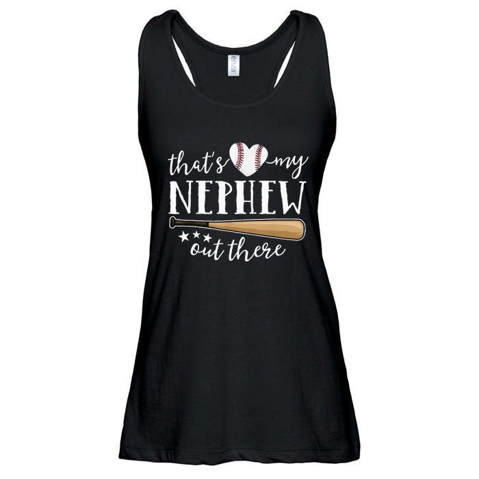 Thats My Nephew Out There Baseball Aunt Auntie Mothers Day Ladies Essential Flowy Tank