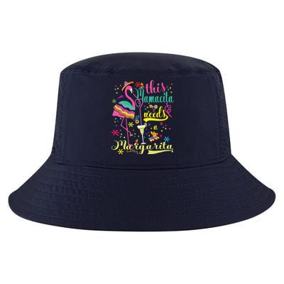 This Mamacita Needs A Margarita Cinco De Mayo Pink Flamingo Cool Comfort Performance Bucket Hat