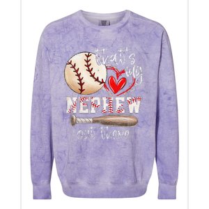 That's My Nephew Out There Baseball Aunt for Mothers Day Colorblast Crewneck Sweatshirt