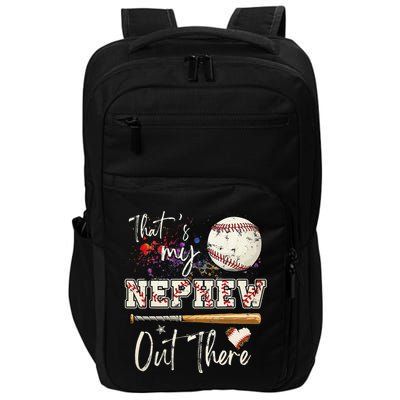 That's My Nephew Out There Baseball Aunt for Mothers Day Impact Tech Backpack
