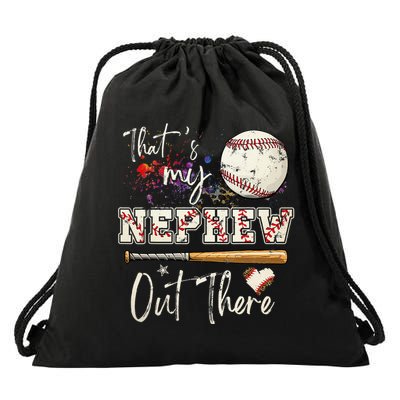That's My Nephew Out There Baseball Aunt for Mothers Day Drawstring Bag