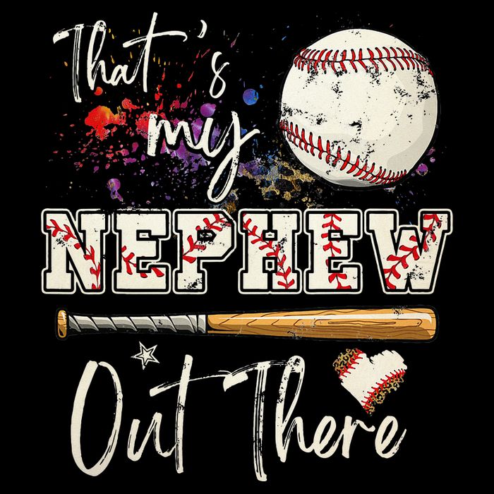 That's My Nephew Out There Baseball Aunt for Mothers Day Flat Bill Trucker Hat