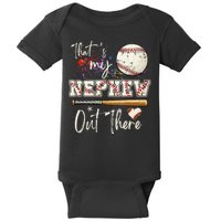 That's My Nephew Out There Baseball Aunt for Mothers Day Baby Bodysuit