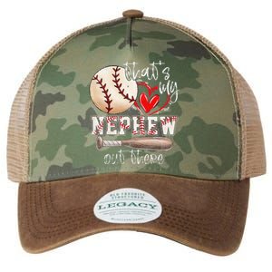 That's My Nephew Out There Baseball Aunt Auntie Mothers Day Legacy Tie Dye Trucker Hat