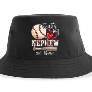 That's My Nephew Out There Baseball Aunt Auntie Mothers Day Sustainable Bucket Hat