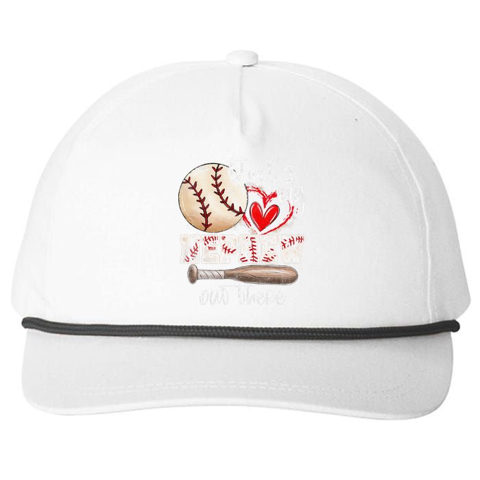 That's My Nephew Out There Baseball Aunt Auntie Mothers Day Snapback Five-Panel Rope Hat