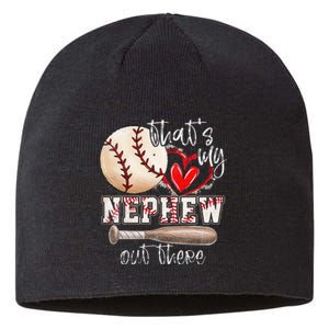 That's My Nephew Out There Baseball Aunt Auntie Mothers Day Sustainable Beanie