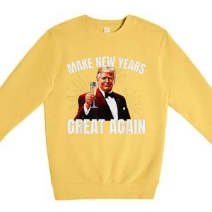 Trump Make New Year Great Again Happy New Years Eve Day 2025 Gift Premium Crewneck Sweatshirt