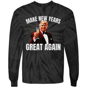 Trump Make New Year Great Again Happy New Years Eve Day 2025 Gift Tie-Dye Long Sleeve Shirt