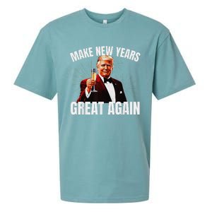 Trump Make New Year Great Again Happy New Years Eve Day 2025 Gift Sueded Cloud Jersey T-Shirt