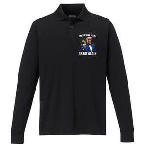 Trump Make New Year Great Again Performance Long Sleeve Polo