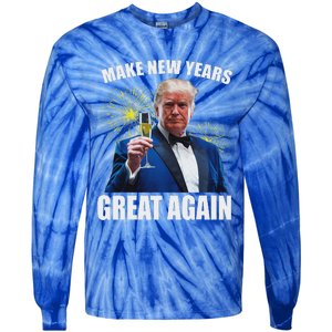 Trump Make New Year Great Again Tie-Dye Long Sleeve Shirt