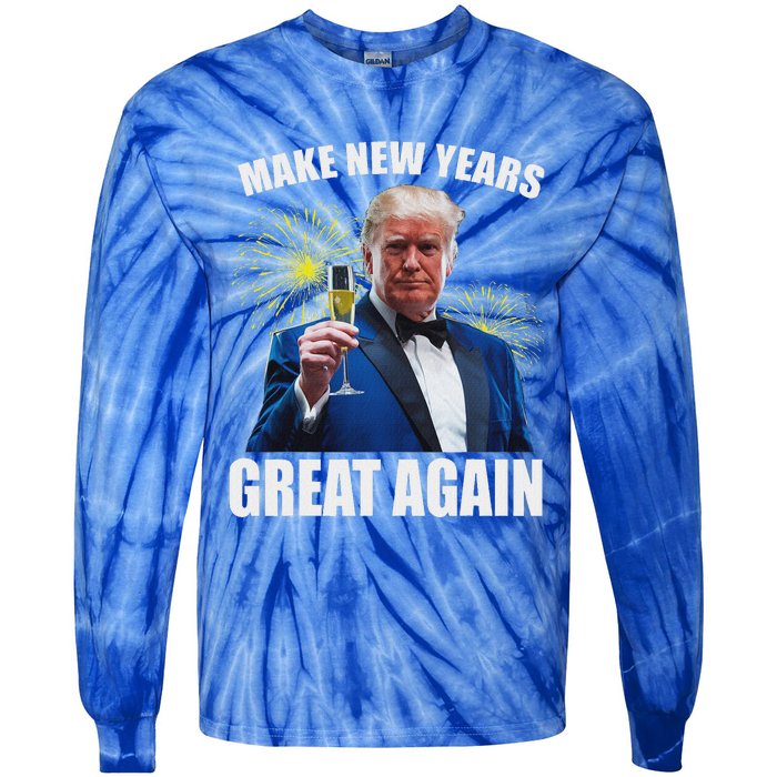 Trump Make New Year Great Again Tie-Dye Long Sleeve Shirt