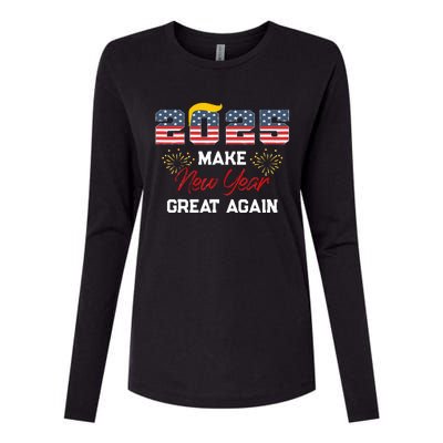 Trump Make New Year Great Again Happy New Years Eve Day 2025 Womens Cotton Relaxed Long Sleeve T-Shirt