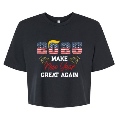 Trump Make New Year Great Again Happy New Years Eve Day 2025 Bella+Canvas Jersey Crop Tee