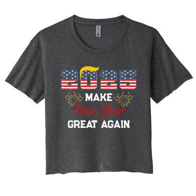 Trump Make New Year Great Again Happy New Years Eve Day 2025 Women's Crop Top Tee