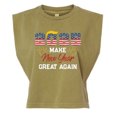 Trump Make New Year Great Again Happy New Years Eve Day 2025 Garment-Dyed Women's Muscle Tee