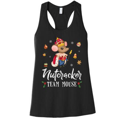 Team Mouse Nutcracker Christmas Dance Soldier Women's Racerback Tank