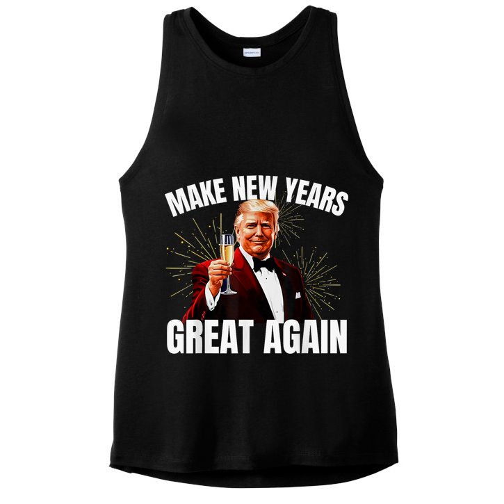 Trump Make New Year Great Again Happy New Years Eve Day 2025 Ladies PosiCharge Tri-Blend Wicking Tank