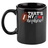 That's My Nephew Aunt Biggest Fan Football Game Day 11oz C Handle Ceramic Mug