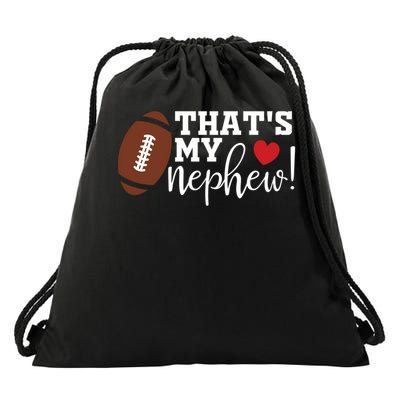 That's My Nephew Aunt Biggest Fan Football Game Day Drawstring Bag