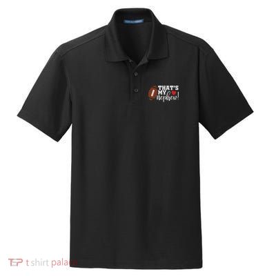 That's My Nephew Aunt Biggest Fan Football Game Day Dry Zone Grid Polo