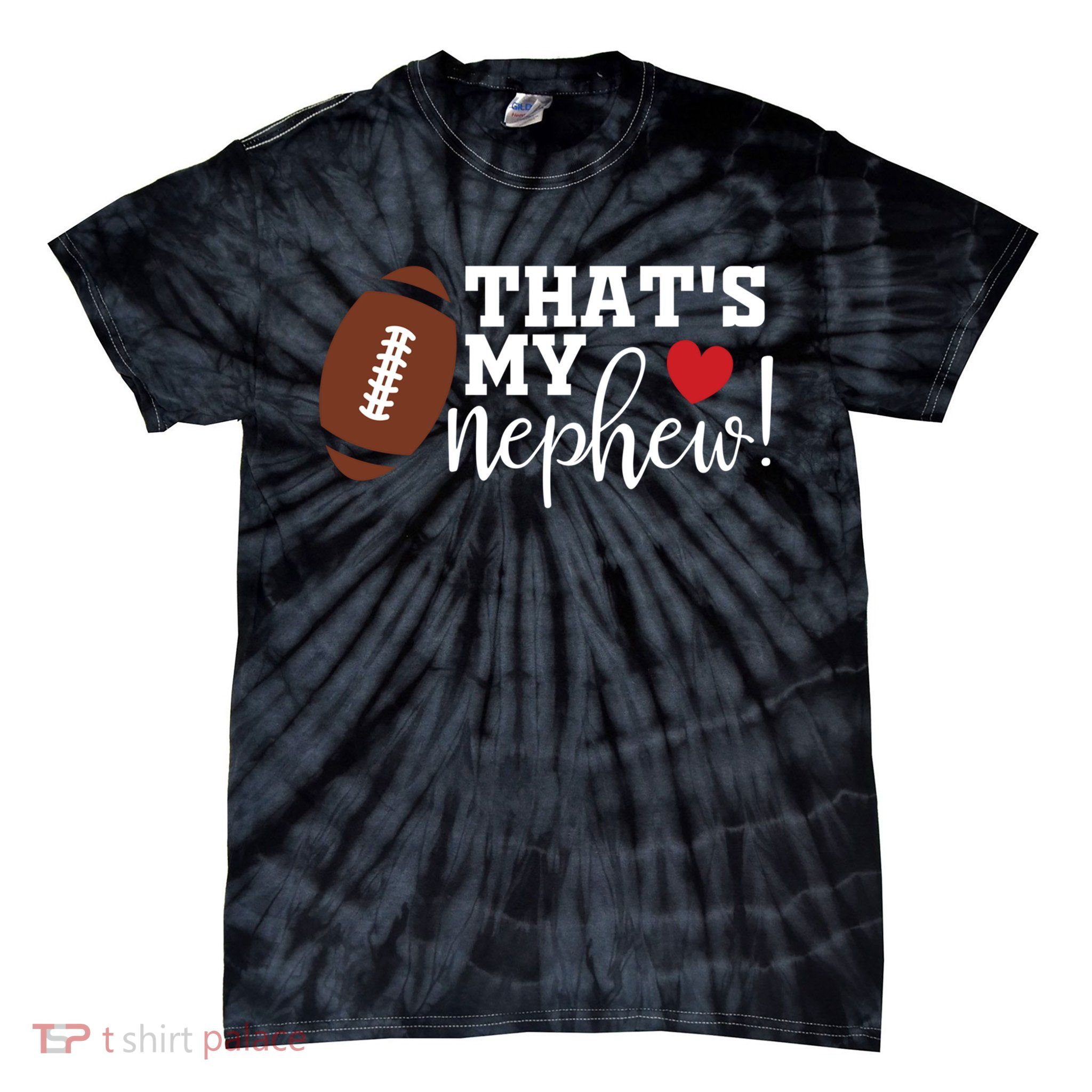 That's My Nephew Aunt Biggest Fan Football Game Day Tie-Dye T-Shirt