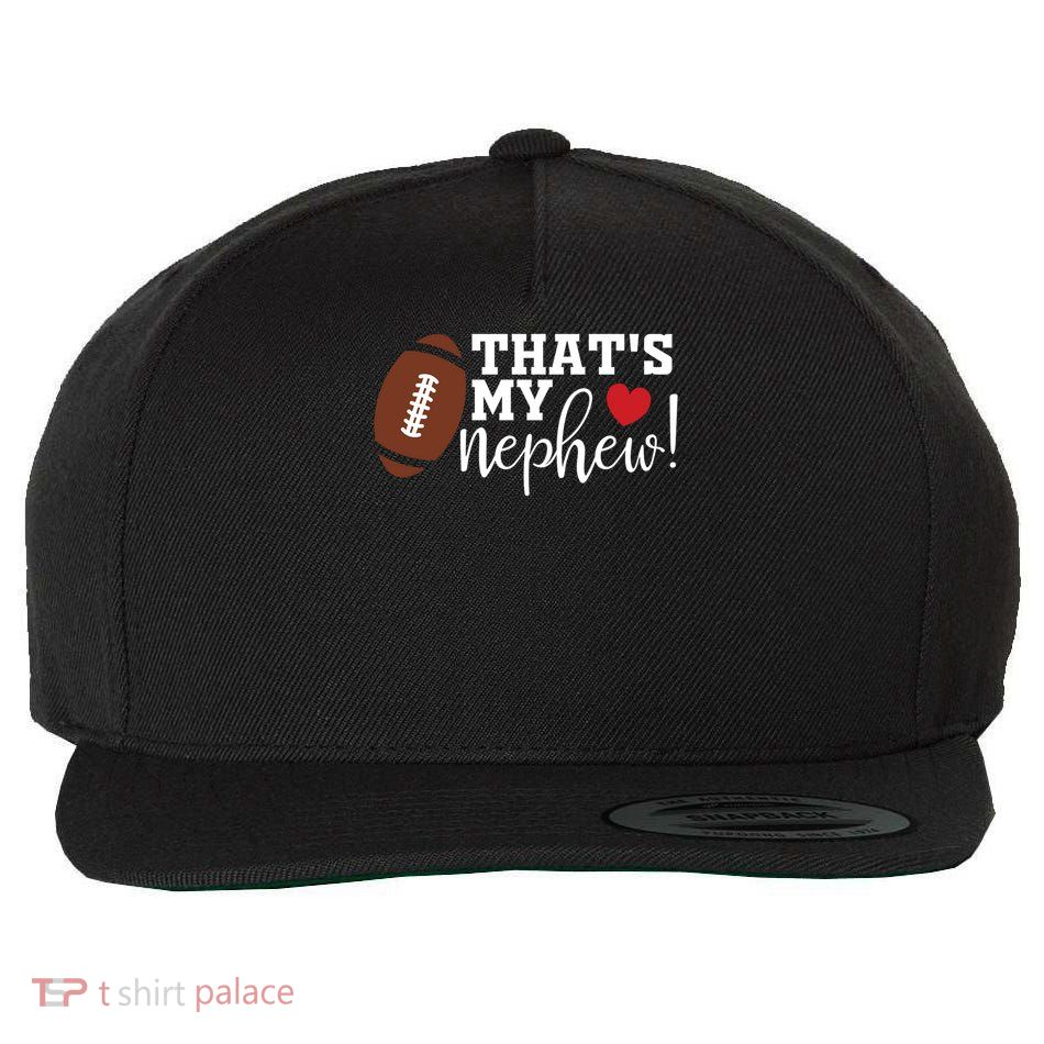 That's My Nephew Aunt Biggest Fan Football Game Day Wool Snapback Cap