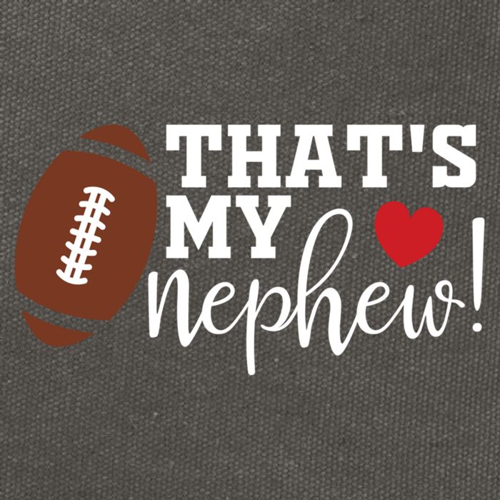 That's My Nephew Aunt Biggest Fan Football Game Day Cotton Canvas Backpack